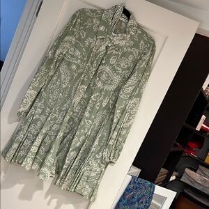 Zara Green Floral Dress